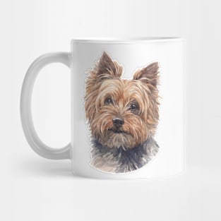 Beautiful Yorkshire Terrier Watercolor Art Mug